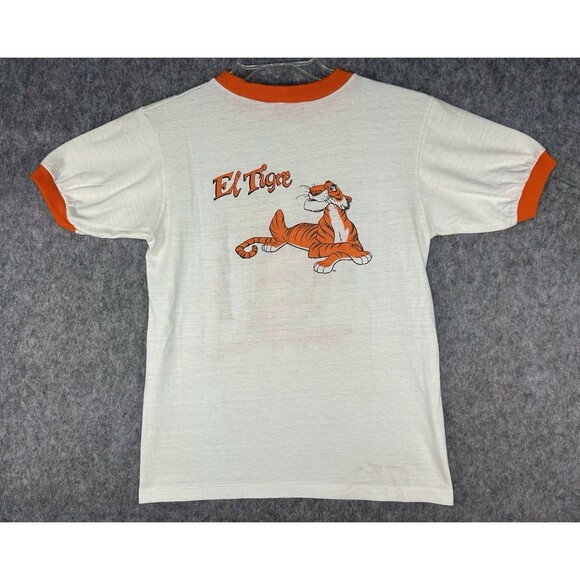 VTG El Tigre Sailing Ringer Men’s S Shirt Advertising Double Sided Single Stitch - Picture 6 of 11